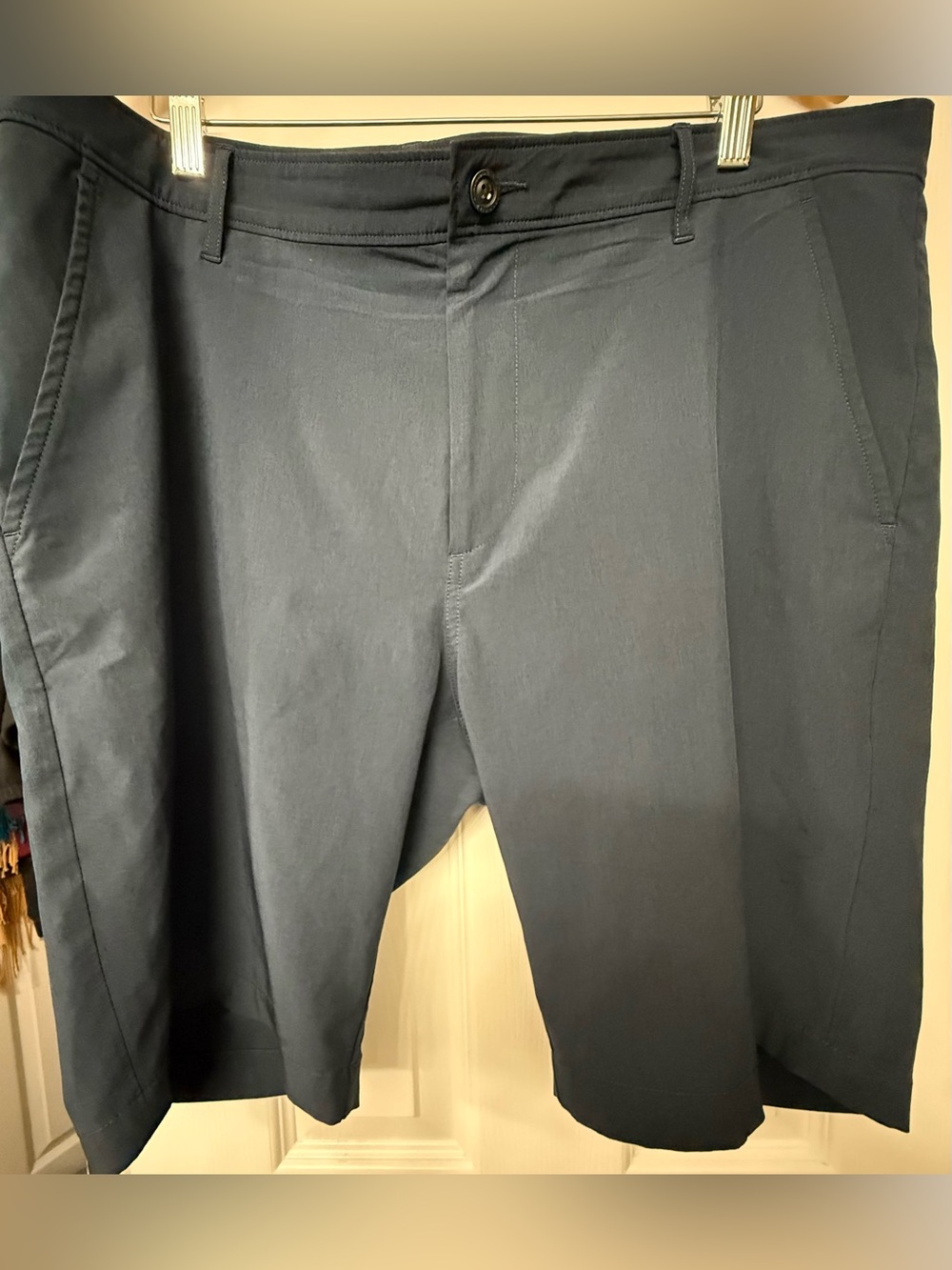 Ag Adriano Goldschmied Men's Navy Flat-Front Chino Shorts inseam 10”